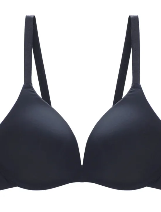Outlet Women's Wireless Bras Double Strap Adjustable Full Coverage V Neck Breathable Pure Color Hook & Eye Date Casual Daily Nylon 1PC Green Black / Bras & Bralettes Home Outfits Women Lingerie