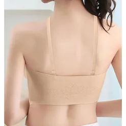 Clearance Women's Wireless Bras Padded Bras Adjustable Strapless Bras 3/4 Cup V Neck Breathable Push Up Invisible Pure Color Front Closure Date Valentine's Day Casual Daily Nylon 1 PC Home Outfits Women Lingerie