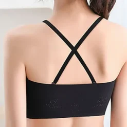 Clearance Women's Wireless Bras Padded Bras Adjustable Strapless Bras 3/4 Cup V Neck Breathable Push Up Invisible Pure Color Front Closure Date Valentine's Day Casual Daily Nylon 1 PC Home Outfits Women Lingerie