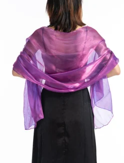 Sale Women's Women's Shawls & Wraps Wedding Party Special Occasion Camel Silver Red Scarf Pure Color / Spring / Summer / Fall / Winter Women Scarves
