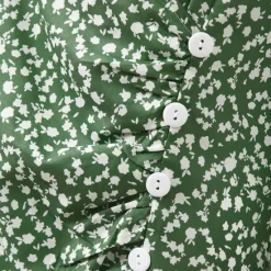 Online Women's Wrap Dress Floral Ditsy Floral Button Print V Neck Midi Dress Classic Daily Vacation Short Sleeve Summer Spring Women Spring Dresses|Floral Dresses