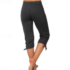Outlet Women's Yoga Pants Drawstring Tummy Control Butt Lift High Waist Yoga Fitness Gym Workout Capri Leggings Bottoms Stripes Violet Black Green Sports Activewear Stretchy Skinny / Athletic / Athleisure Women Shorts