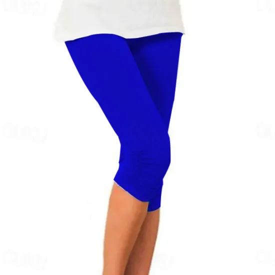 Sale Women's Yoga Pants Sun Protection Tummy Control Butt Lift High Waist Yoga Fitness Gym Workout Capri Leggings Bottoms Violet Black White Sports Activewear High Elasticity Skinny Women Leggings