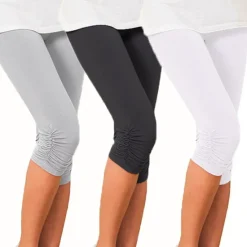 Sale Women's Yoga Pants Sun Protection Tummy Control Butt Lift High Waist Yoga Fitness Gym Workout Capri Leggings Bottoms Violet Black White Sports Activewear High Elasticity Skinny Women Leggings