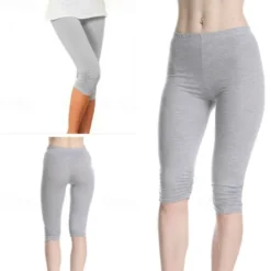 Sale Women's Yoga Pants Sun Protection Tummy Control Butt Lift High Waist Yoga Fitness Gym Workout Capri Leggings Bottoms Violet Black White Sports Activewear High Elasticity Skinny Women Leggings