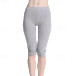 Sale Women's Yoga Pants Sun Protection Tummy Control Butt Lift High Waist Yoga Fitness Gym Workout Capri Leggings Bottoms Violet Black White Sports Activewear High Elasticity Skinny Women Leggings