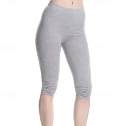 Sale Women's Yoga Pants Sun Protection Tummy Control Butt Lift High Waist Yoga Fitness Gym Workout Capri Leggings Bottoms Violet Black White Sports Activewear High Elasticity Skinny Women Leggings