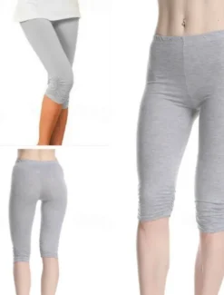 Discount Women's Yoga Pants Sun Protection Tummy Control Butt Lift High Waist Yoga Fitness Gym Workout Capri Leggings Bottoms Violet Black White Sports Activewear High Elasticity Skinny Women Leggings