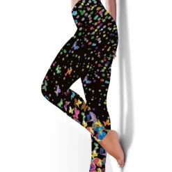 Women's Yoga Pants Tummy Control Butt Lift High Waist Yoga Fitness Gym Workout Tights Leggings Bottoms Floral Black / Red White+Yellow White Spandex Fall Winter Sports Activewear Stretchy Women Leggings
