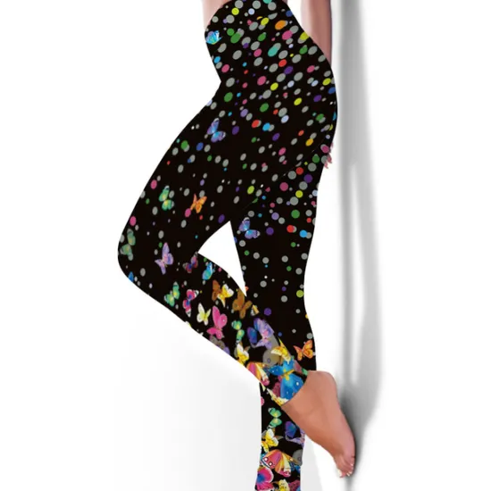 Women's Yoga Pants Tummy Control Butt Lift High Waist Yoga Fitness Gym Workout Tights Leggings Bottoms Floral Black / Red White+Yellow White Spandex Fall Winter Sports Activewear Stretchy Women Leggings